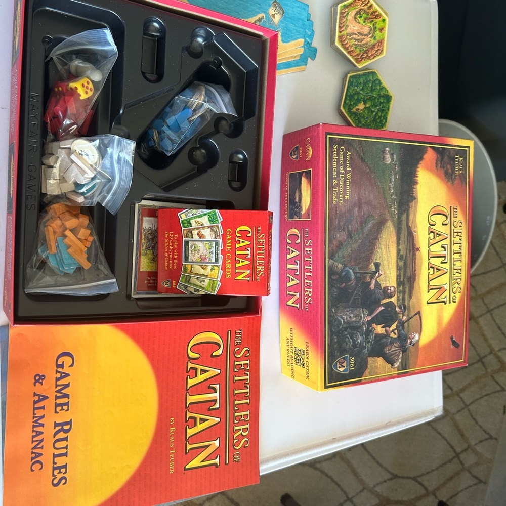 THE SETTLERS OF CATAN Board Game COMPLETE 3061 Klaus Teuber used once.ex Cond